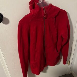 Red lululemon scuba full zip Hoodie